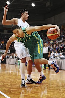 Ben Simmons during the Men's FIBA Oceania Championship match between the Australian Boomers and the New Zealand Tall Blacks at AIS on August 18, 2013 in Canberra, Australia.