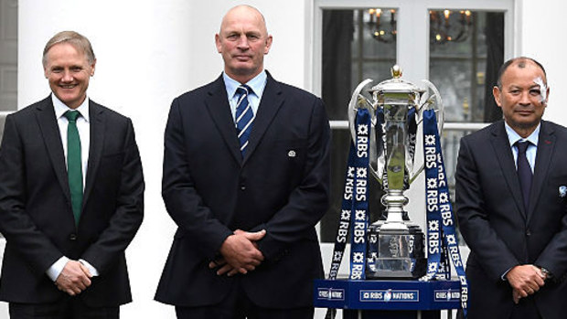 Joe Schmidt, Vern Cotter and Eddie Jones during their Six Nations days.