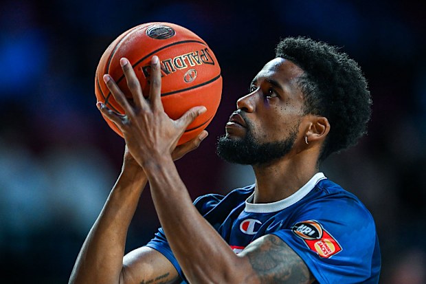 Bryce Cotton of the 36ers during warm-ups.