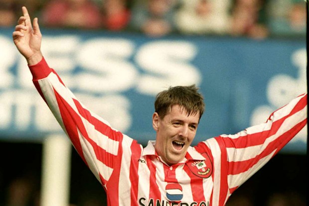 Matthew Le Tissier of Southampton celebrates.
