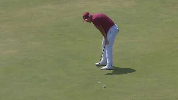 Herbert missed the hole entirely on 18.