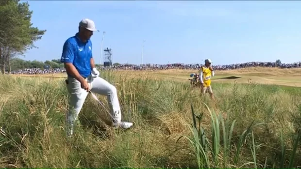 DeChambeau was penalised for improving his lie.