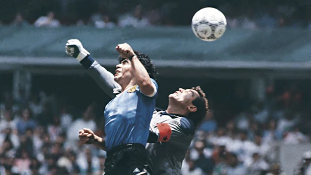 The infamous ‘hand of God’ goal