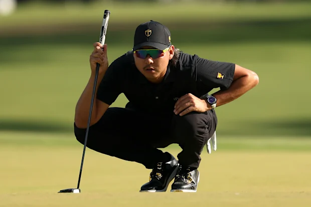 Australia’s Min Woo Lee was in action on Monday.